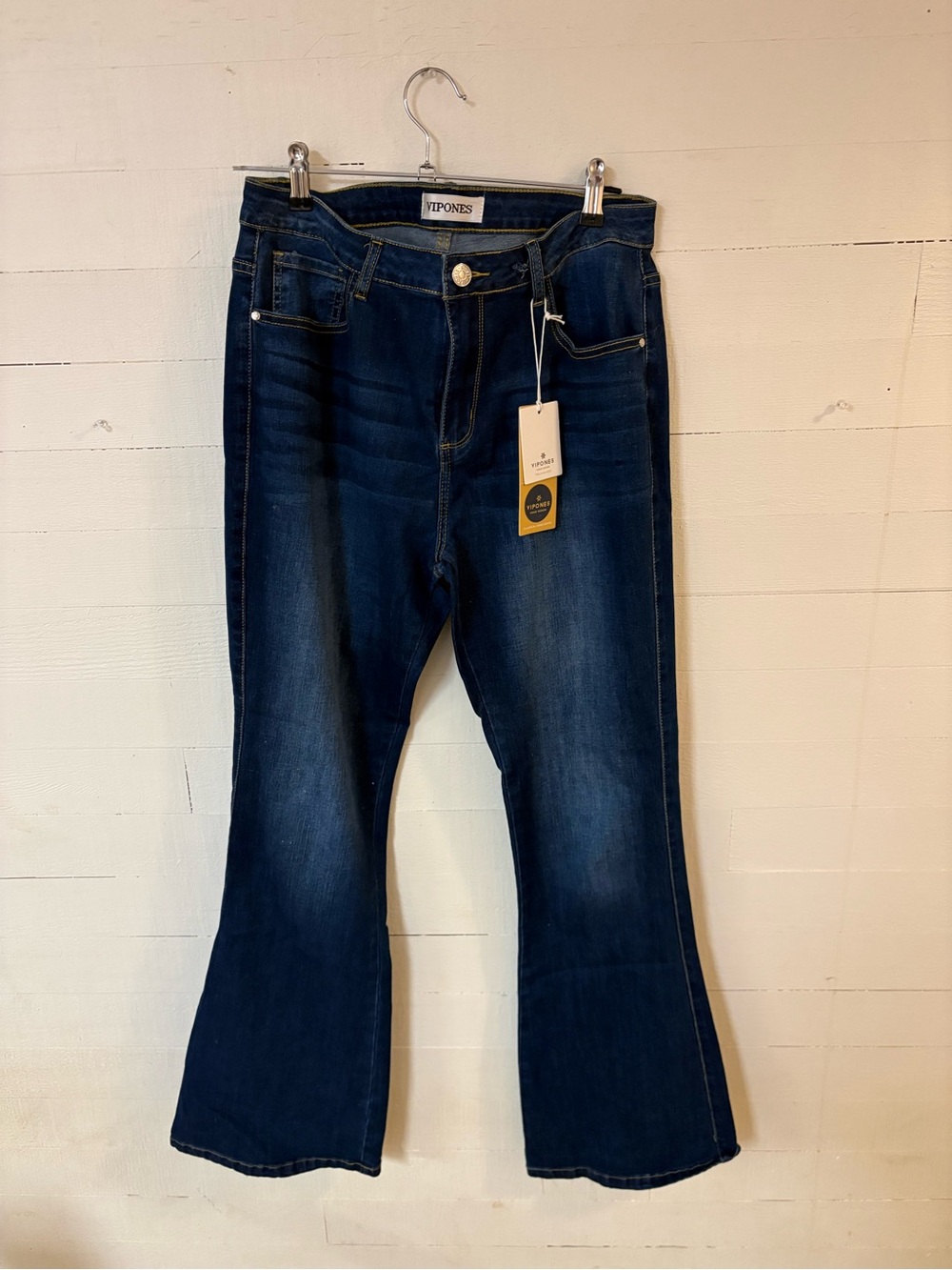 Vipones Bootcut Jeans Size 12 Dark Wash Stretch Denim NWT